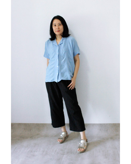 Miyo Shirt Crinkle Blue