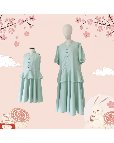 Weili Qipao Dress Mint Adult