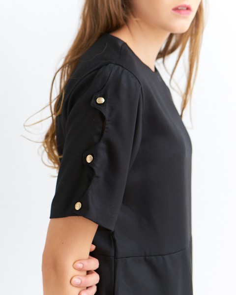 allan button sleeves black